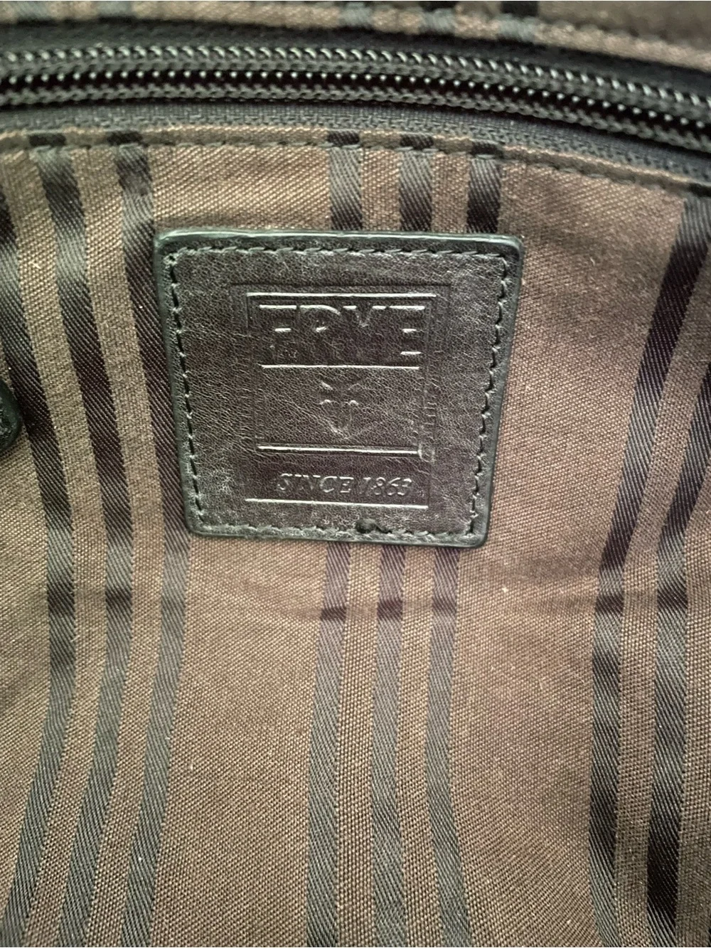 Frye Black Leather Tote with Shoulder Strap